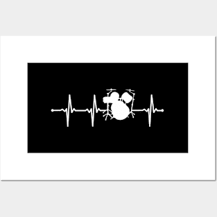 Drums Heartbeat For Drummers Posters and Art